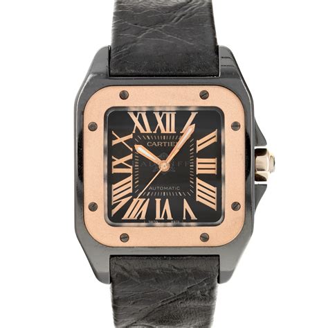 cartier 2878 black gold|cartier santos 100 2878.